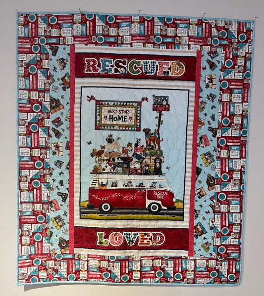 Rescued & Loved Wall Hanging or Lap Quilt